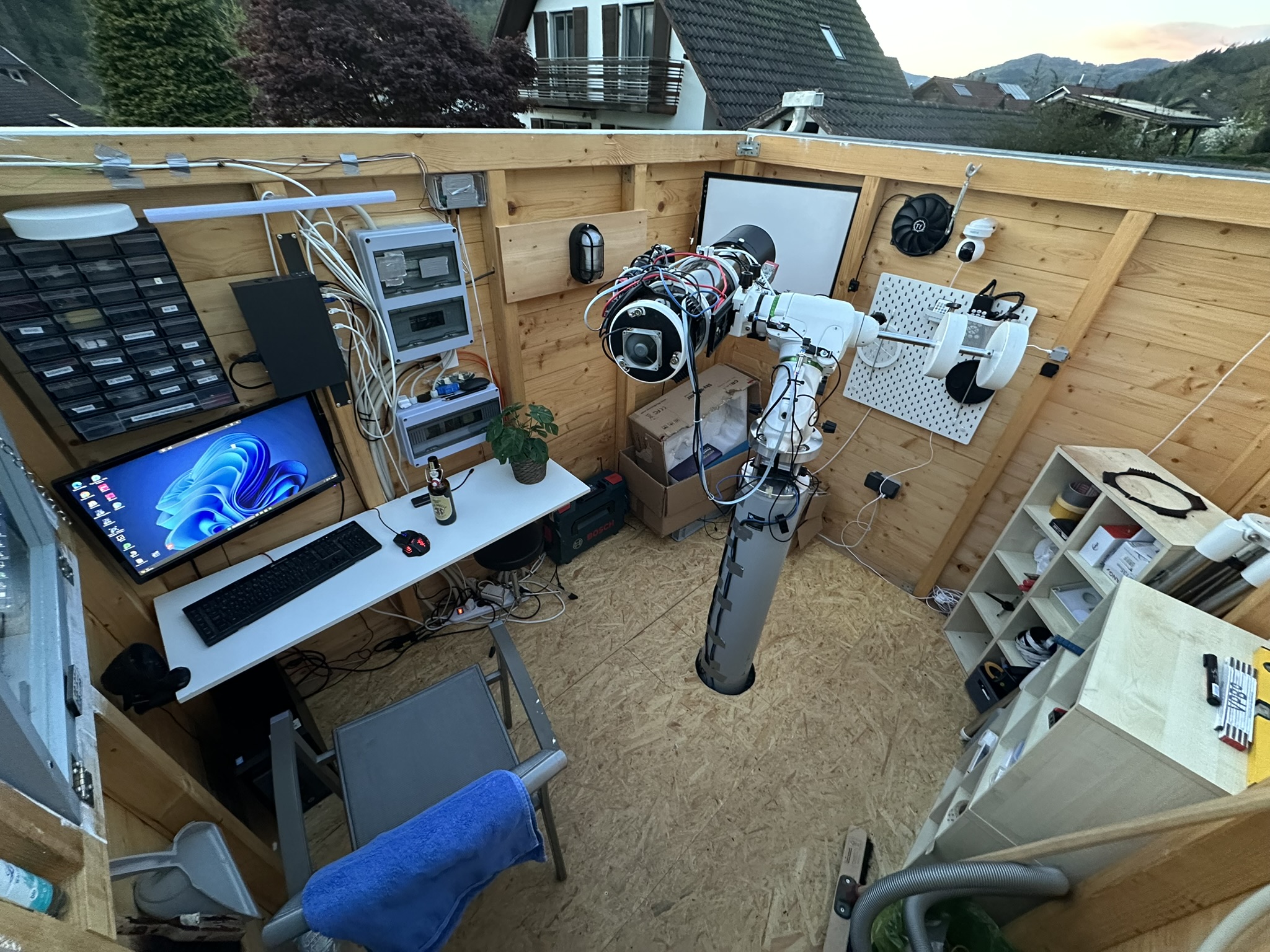 Close-up of my observatory astrophotography setup